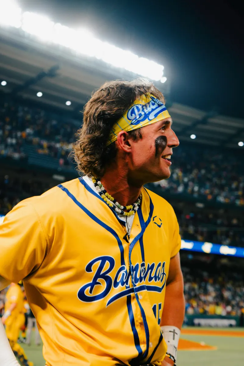 Sandlot Revival: Bananas worship outside stadium